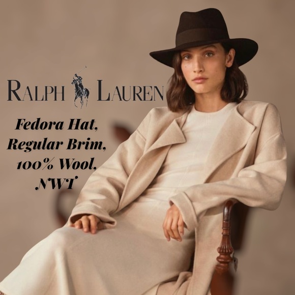 Polo Ralph Lauren Accessories - NWT, Ralph Lauren 100% Wool Fedora Hat